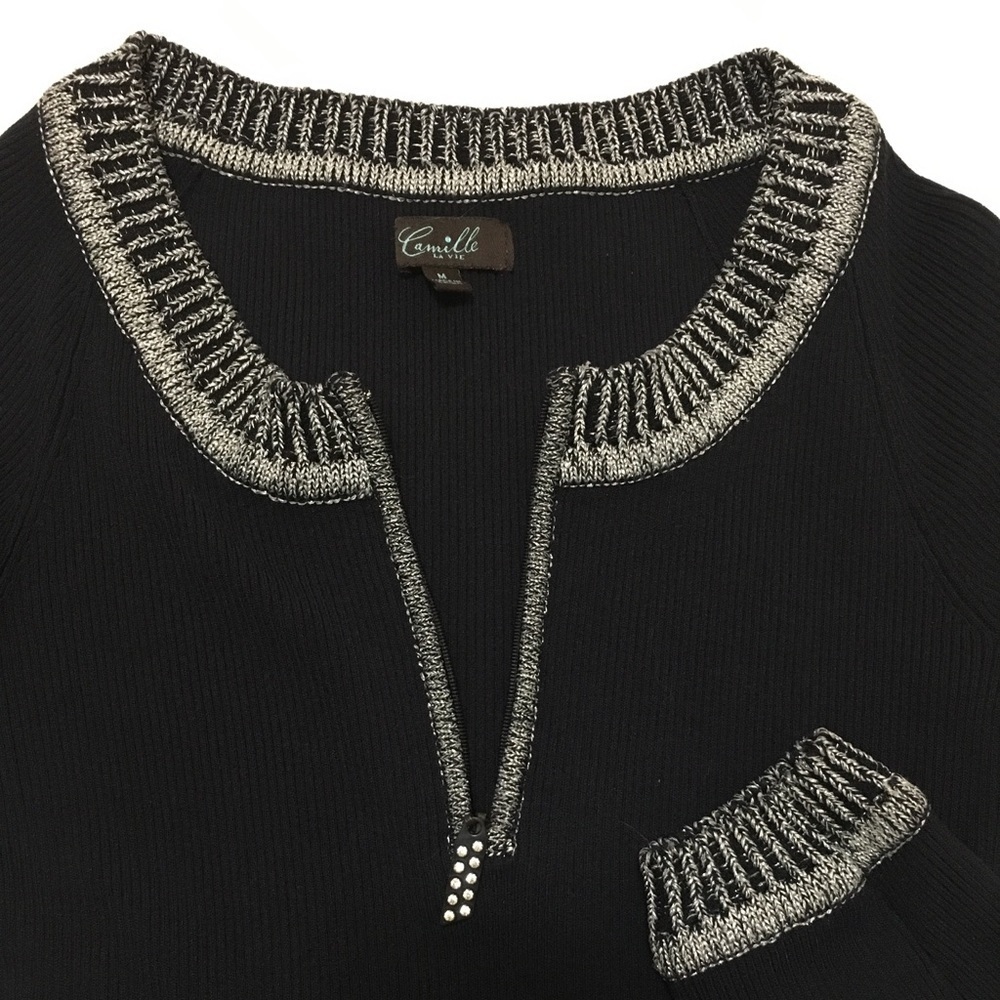 Camille La Vie ribbed sweater size medium